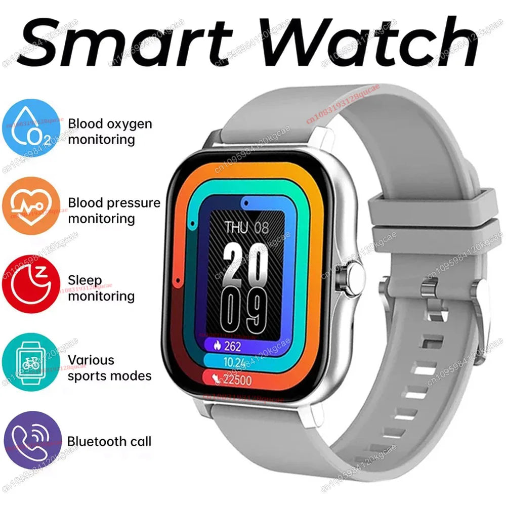 [Smart Watch, Wireless] Wireless Men'S And Women'S Smart Watch, 1.83'' Full Screen Touch, Dialing/Answering Calls Pedometer Hw12