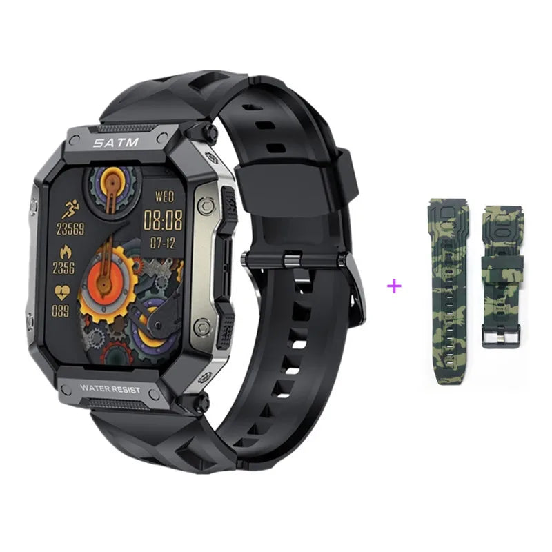 Smart Watch Men Women 1.83" AMOLED Screen 1000mAh Bluetooth Call Sports Fitness Bracelet IP68 Waterproof Smartwatch For Android