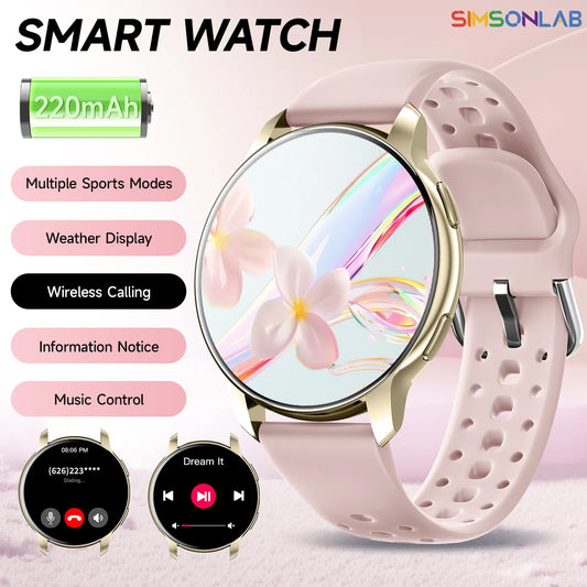 2026 Smart Watch for Men Women Bluetooth Call 1.46'' HD Display Fitness Tracker Heart Rate Sleep Monitor IP67 Waterproof Android