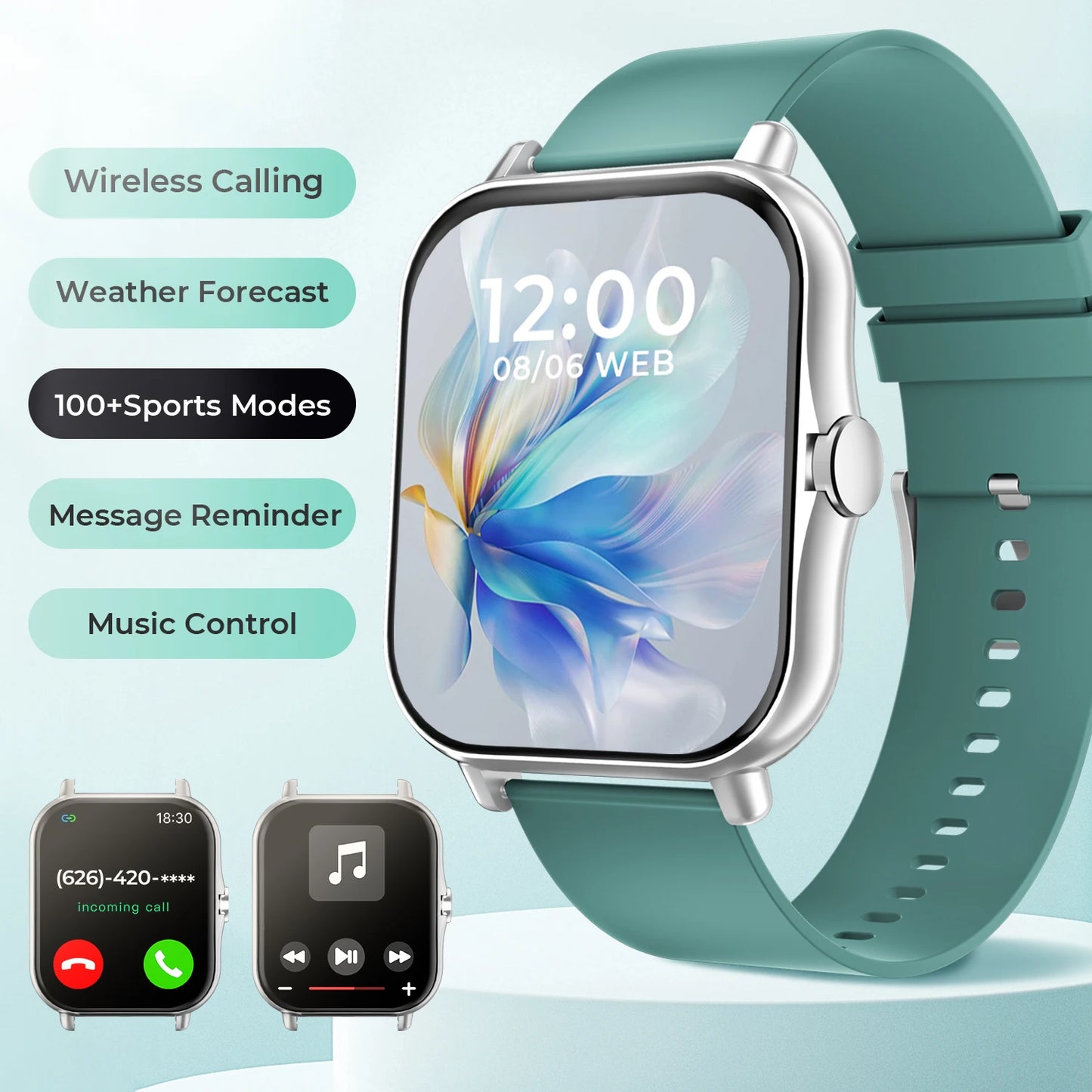 2026 New Smart Watch 1.83 HD Screen Multi-color Watch Strap Bluetooth Call Outdoor Sport Watch For Android/IOS Men Women