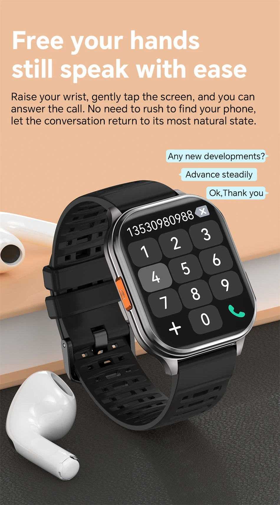 2026 New Smart Watch With Camera Men Women Photos Record Video Health Sports Fitness IP68 Waterproof Call Recording Smartwatches