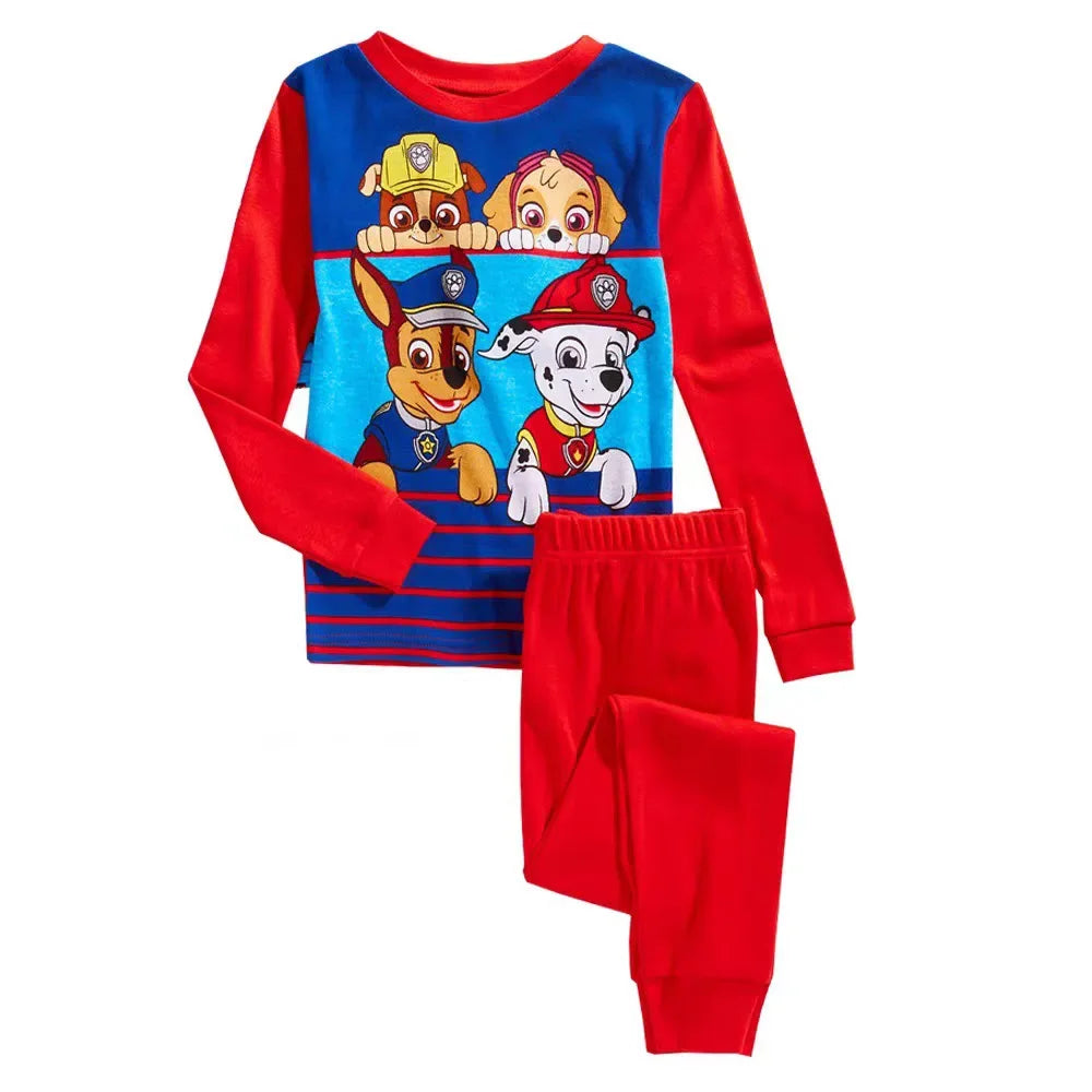 PAW Patrol New Spring Autumn Kids Pajamas Baby Boys Girls Cartoon Long Sleeve Round Neck Pyjamas Toddler Cotton Sleepwear Suits
