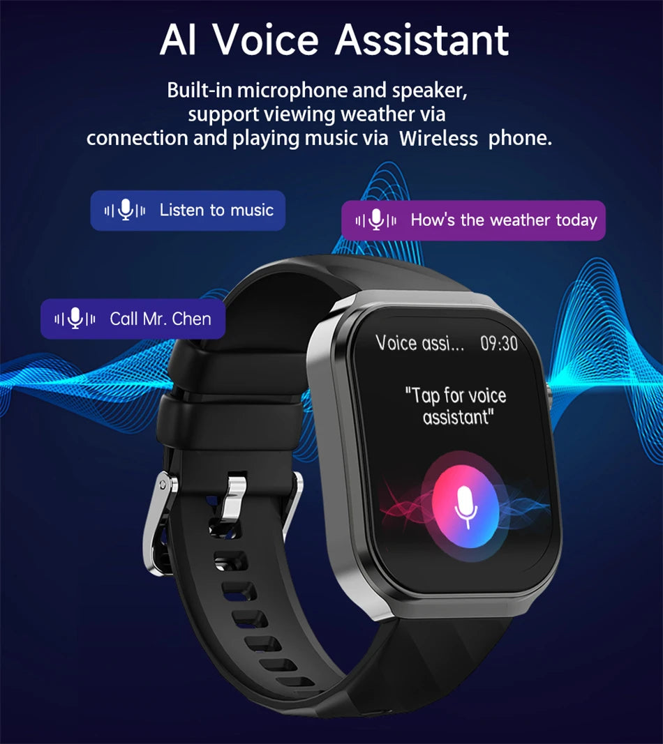 LIGE ECG+PPG AI Medical Diagnosis Health Smartwatch Blood Lipids Uric Acid Smart Watch Men Waterproof Watch Women Bluetooth Call