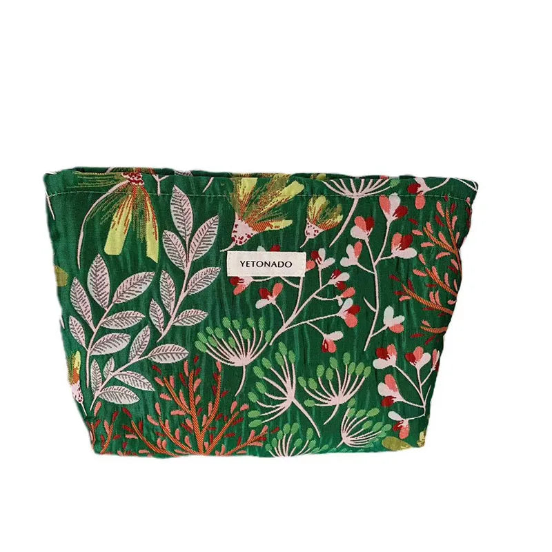 Makeup Bag Women Cosmetic Bag Flower Toiletry Pouch Case Organizer Make Up Bag Travel Wash Girls Travel Storage pouch