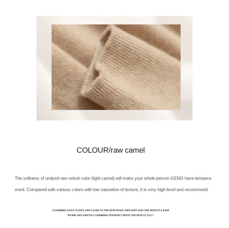 100% pure cashmere sweater women  sweater slim fit sweater versatile for autumn and winter knitted high neck cashmere
