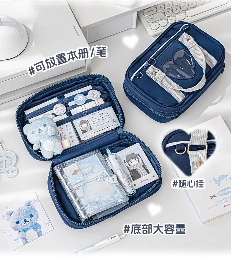 New Arrivals Large Capacity Makeup Bags  Academic Style Cosmetic Bag Multifunctional Fabric Storage Bag for Women Wholesales