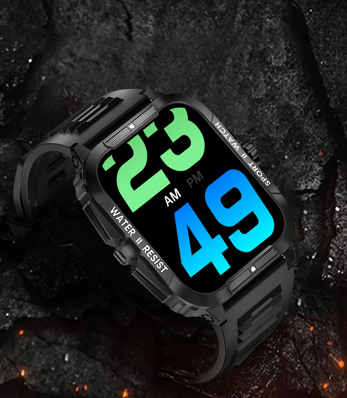 COLMI P76 1.96" Outdoor Military Smartwatch Men Bluetooth Call Smart Watch 3ATM IP68 Waterproof Sports Fitness Watches