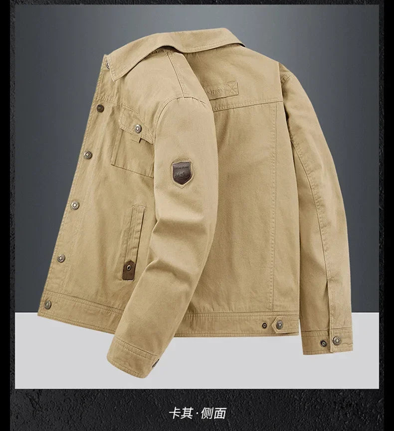 Men Jackets outdoor Slim fit Coats Casual Jackets High Quality Male wear Multi-pocket Cargo Jackets And Coats plus Size 5XL