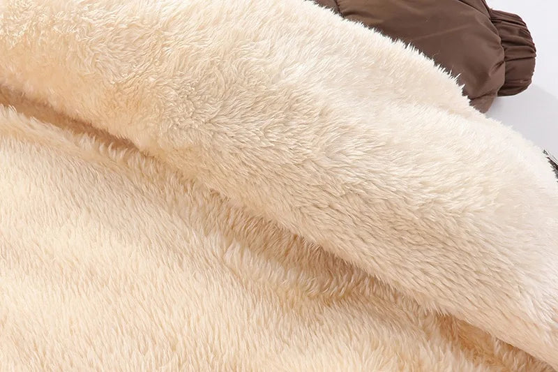 1pcs Boy Girl Coat Baby Winter Thick Down Jackets Kids Warm Plush Thicken Outerwear Clothes Fur Hooded Jacket Children Snowsuit
