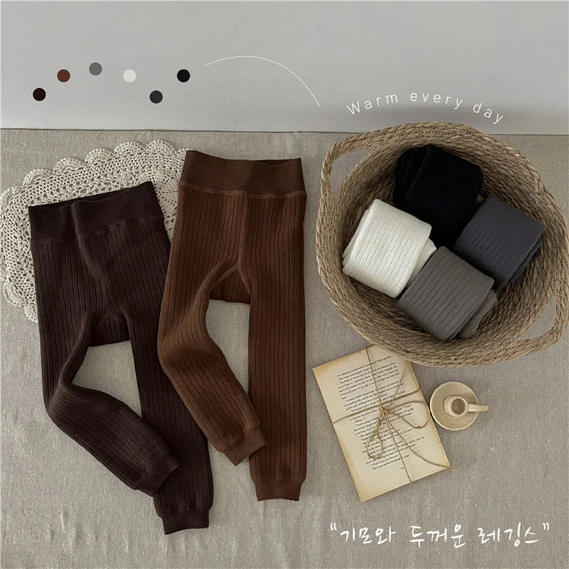 MILANCEL 2026 Winter Girls Pants Warm Plush And Thicken Leggings 6 Colors Children Leggings