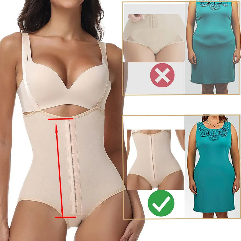 GUUDIA Lower Tummy Control Faja Colombianas Butt Lifting Control Fajas Adjustable Straps Back Fat Smooth Body Shaper Low Belly