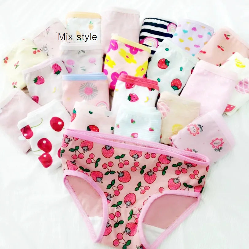 Character mix Infantil Girls Panties 12pc/bag Baby 100%Cotton Children Underwear Kids Girl Briefs 0-12year pants students