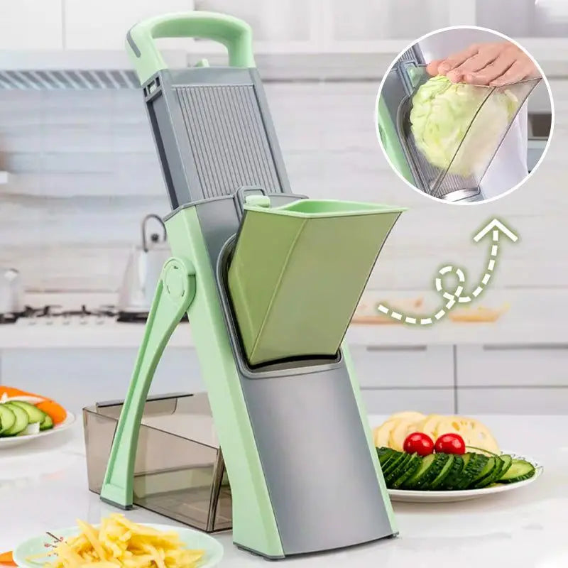 Multifunction Kitchen Slicer Vegetable Cutter Chopper PotatoFrench Fries Slicer Cooking Gadge Stainless Steel Blade Accessories