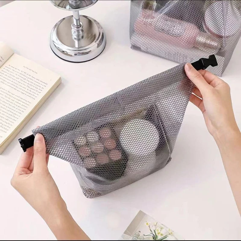 Makeup Bag New Water-proof Cosmetics Bag Fashion Travel Large Capacity Toiletries Pouch Trendy Girl Wash Bag with Lanyard