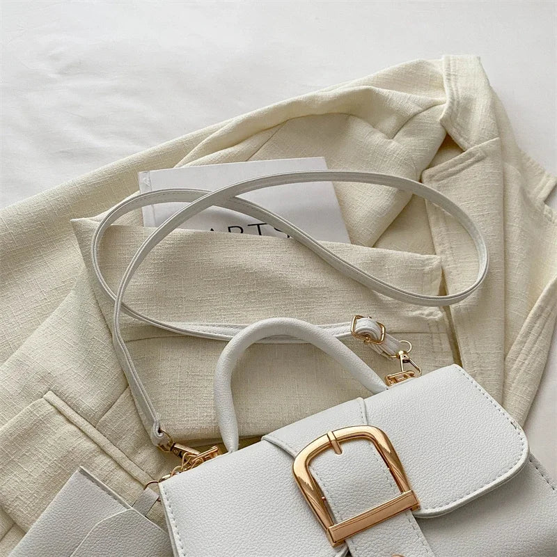 7 Color Pu Leather Ladies Brand Shoulder Bag With Coin Purse Crossbody Small Phone Bag Female Flap Messenger Bag Silver