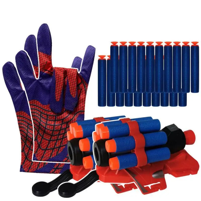 Spiderman Web Cosplay Launcher Glove Boys Superhero Shooters Recoverable Wristband Kids Halloween Prop Kids Children Gift