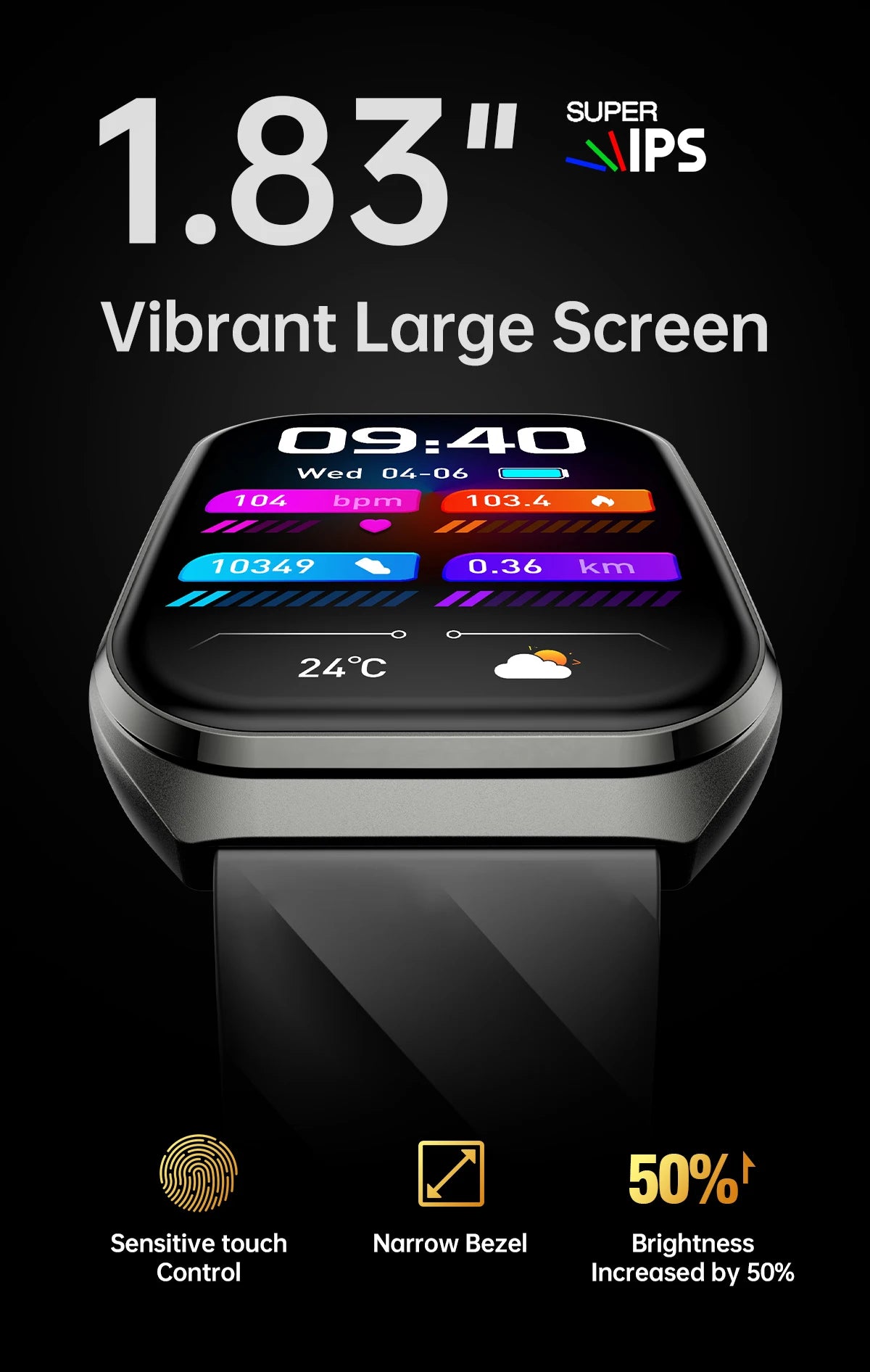 Smart Watch 1.83" IPS HD 3D Curved Screen 1000mAh Bluetooth Call IP68 Outdoor Sports Fitness Watch Men Women