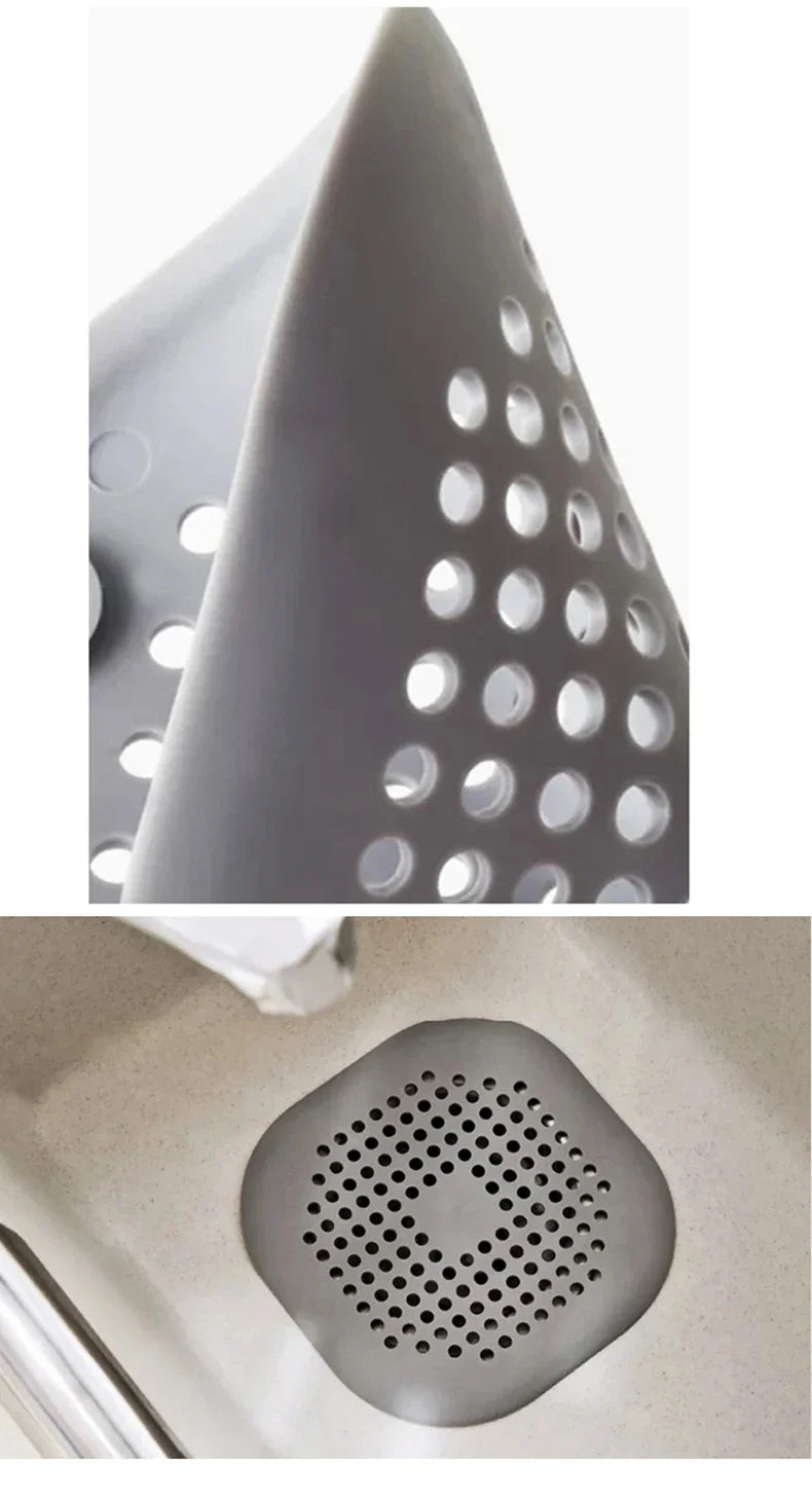Sink Strainer Shower Drain Plug Hair Catcher Bathtub Shower Kitchen Sink Sewer Hair Filter Screen Silicone Bathroom Accessories