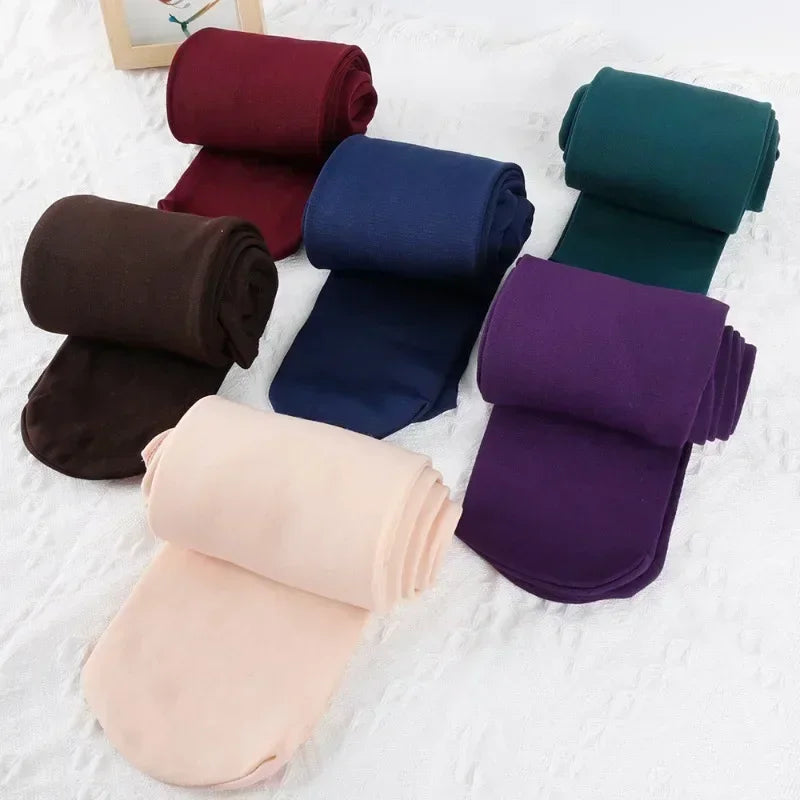 Women's Thermal Winter Tights Fleece Lined Sheer Velvet Pantyhose Thick Warm Leggings with Plush Inner Layer