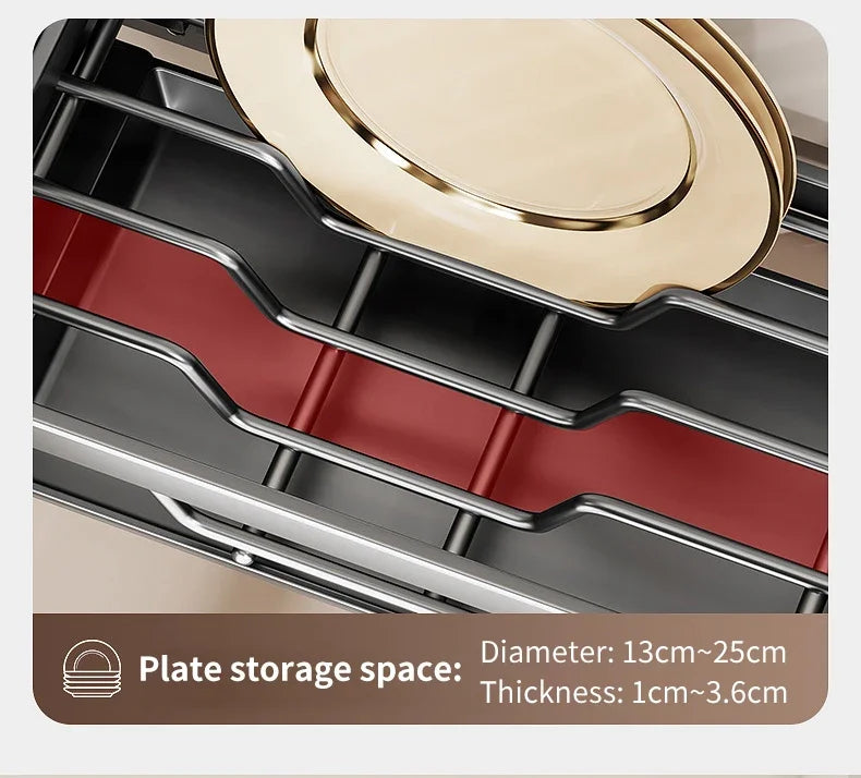 Floating Wall Drainer for Kitchen Dishes Multifunction Divider Spoon Kitchen Accessories Holder Organizers Storage Shelf Rack