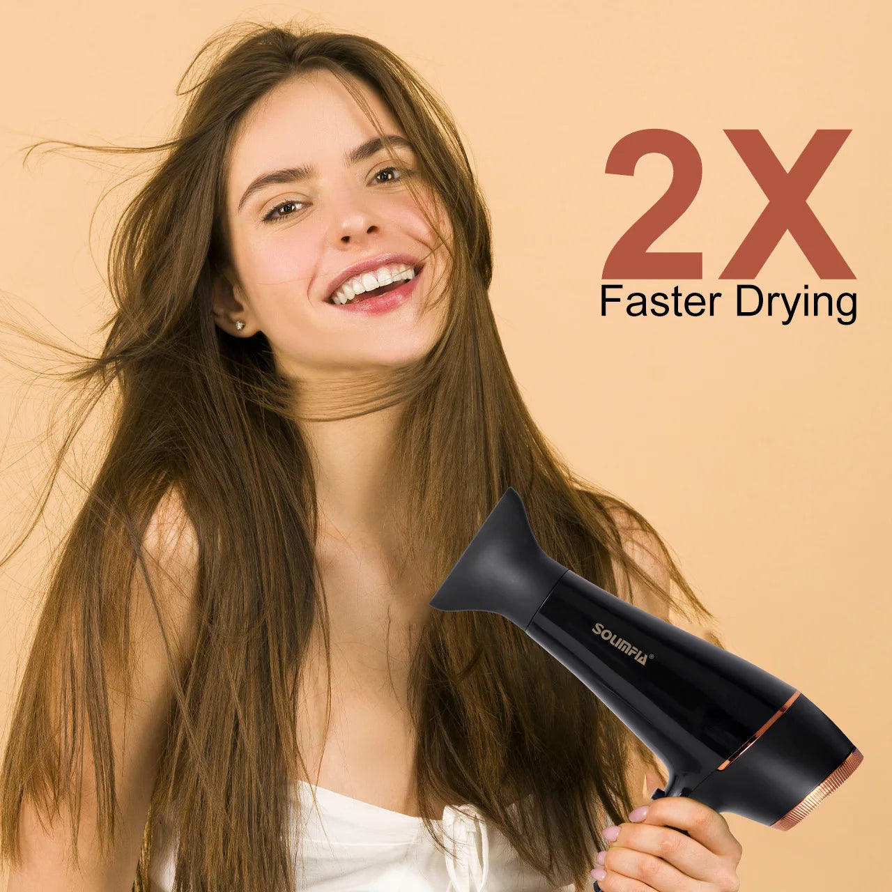 6-Level Professional Hair Dryer Salon Industrial Grade Quick Drying High Temperature Hair Styling Tool Barbecue for Home