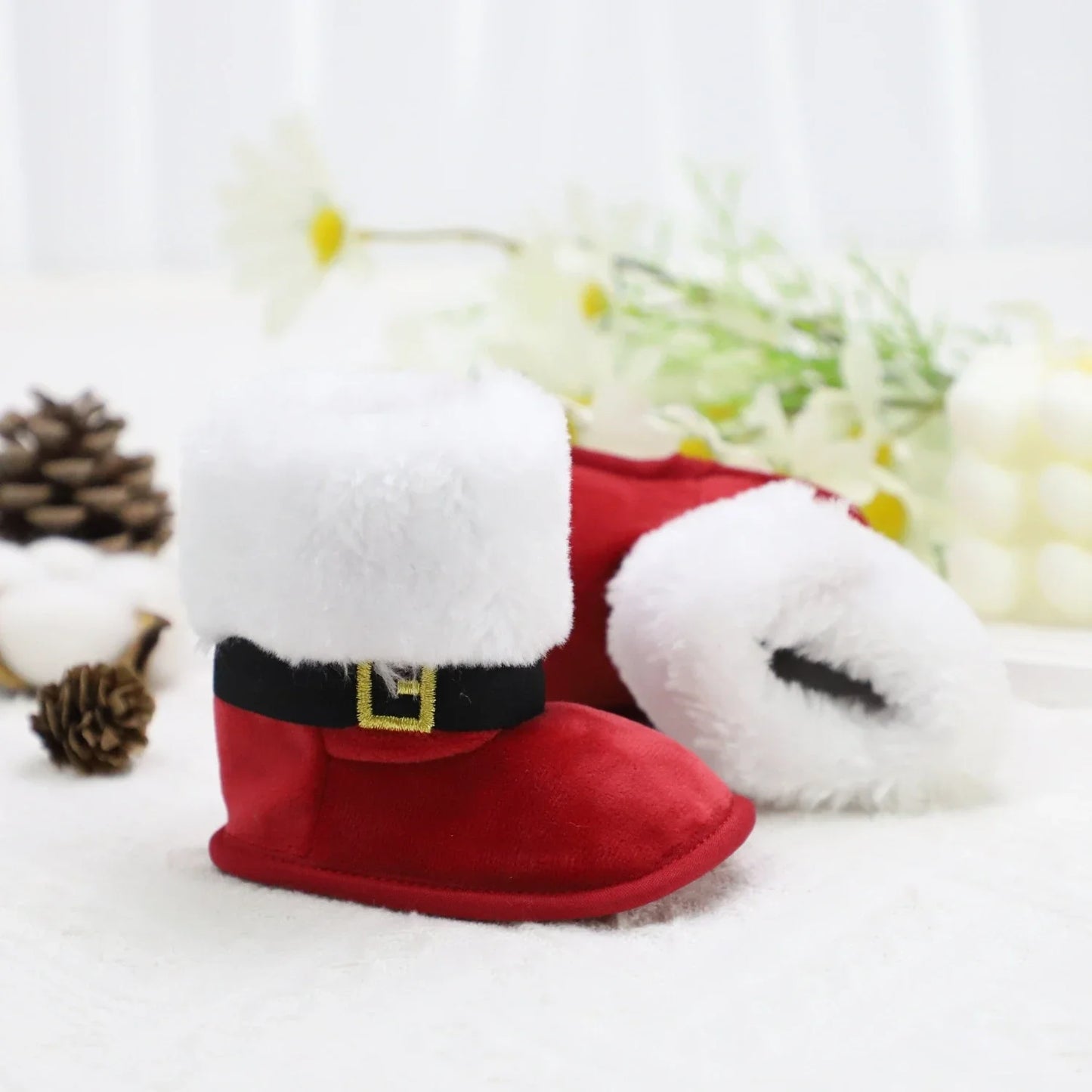 0-1 Year Old Baby Winter Thick and Warm Snow Boots With Added Fleece Soft Soled Warm High Boots