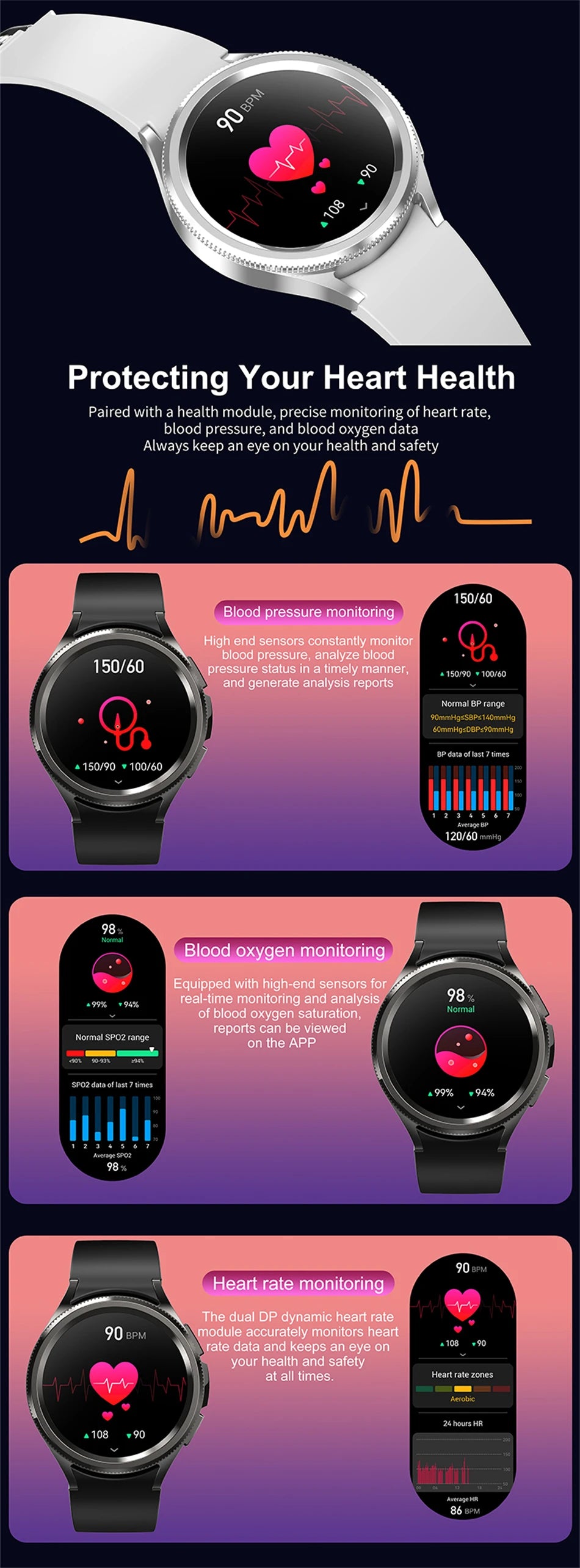 2025 New Smart Watch 6 Men's Outdoor Sports 100+ Sport Modes IP68 Waterproof Watch AMOELD HD Screen Smartwatch Android IOS