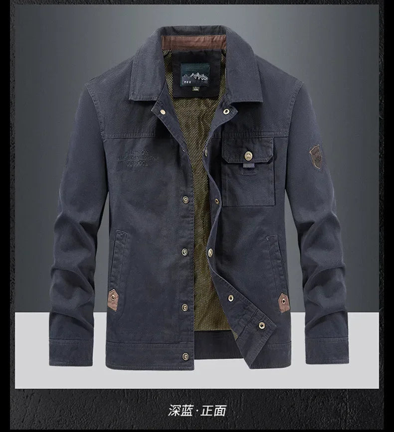 Men Jackets outdoor Slim fit Coats Casual Jackets High Quality Male wear Multi-pocket Cargo Jackets And Coats plus Size 5XL