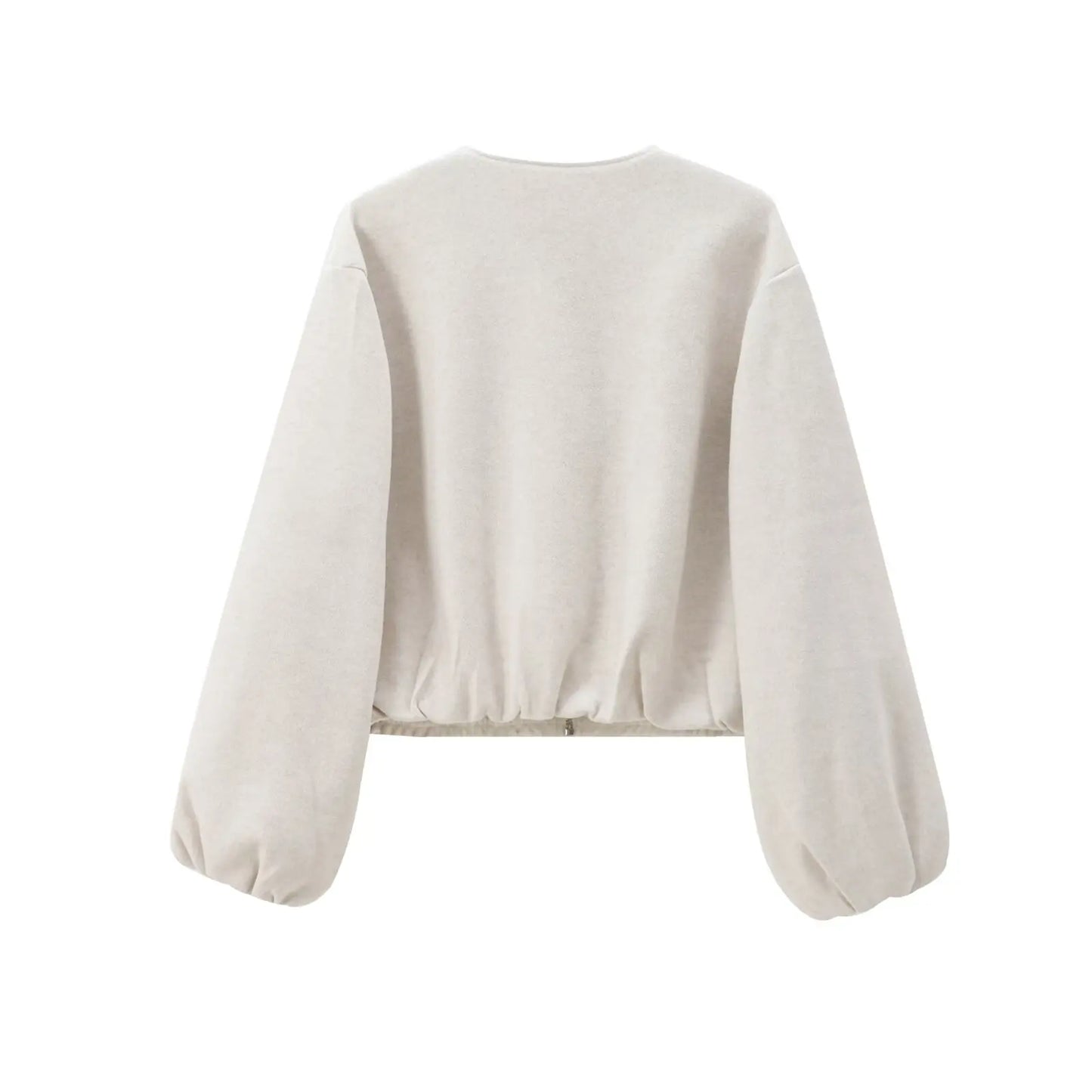 MUJER Fleece Bomber Jackets for Women Soft Zipper Woman's Sports Jacket Casual Cropped Jacket Women Long Sleeve Coats Outerwears