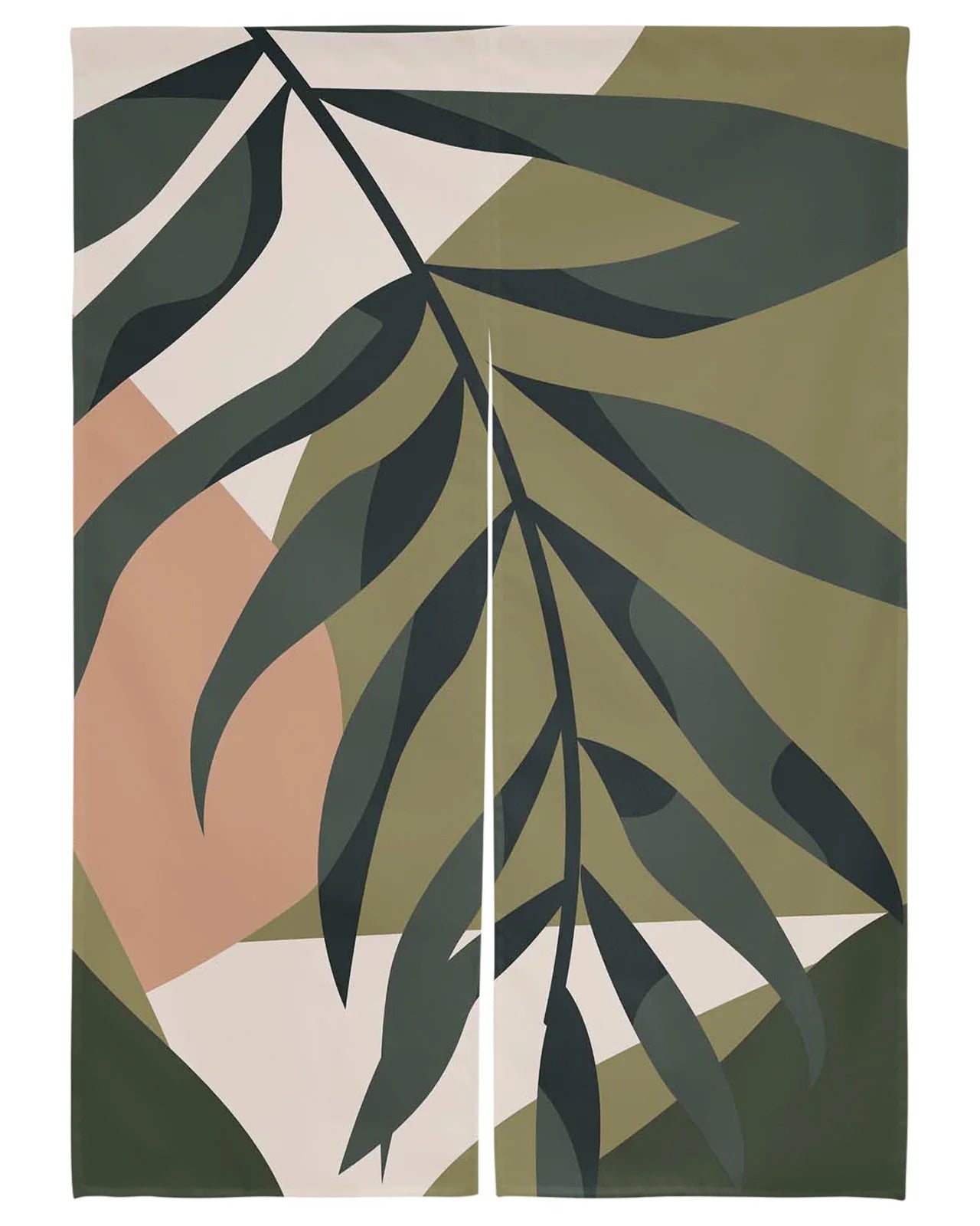 Plant Green Rattan Leaves Door Curtains Japanese Style Partition Split Curtain for Kitchen Bedroom Decorative Doorway Curtains