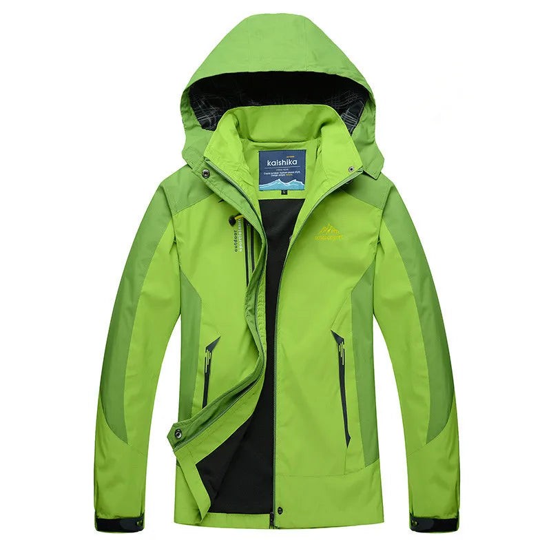 Camping Hiking Jacket Men Autumn Outdoor Sports Coats Climbing Trekking Windbreaker Travel Waterproof Jackets Black