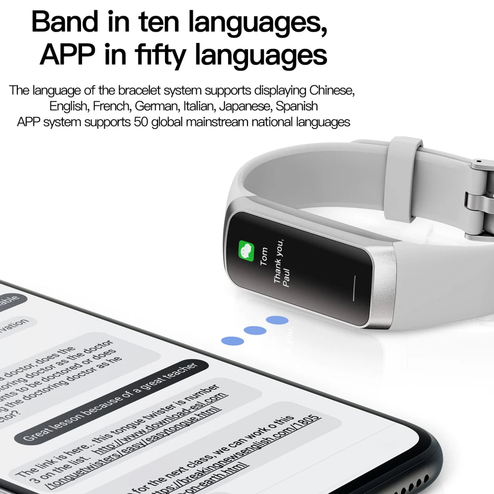 696 Smart Watches 1.1-Inch AMOLED Screen Blue Tooth Call Measurement Temperature Heart Rate Sleep Sports Health Bracelet Women