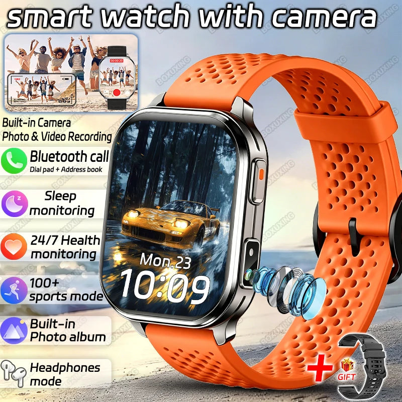 2026 New Smart Watch With Camera Men Women Photos Record Video Health Sports Fitness IP68 Waterproof Call Recording Smartwatches
