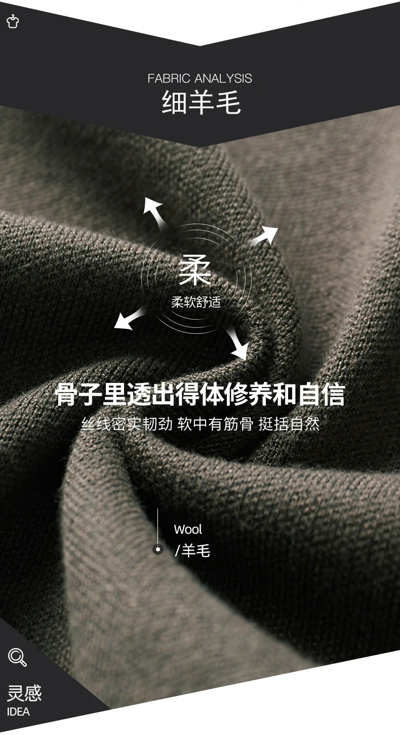 Fall/Winter New Men's Wool Cardigan Jacket Knitted Outer Cashmere Sweater Men's Wear