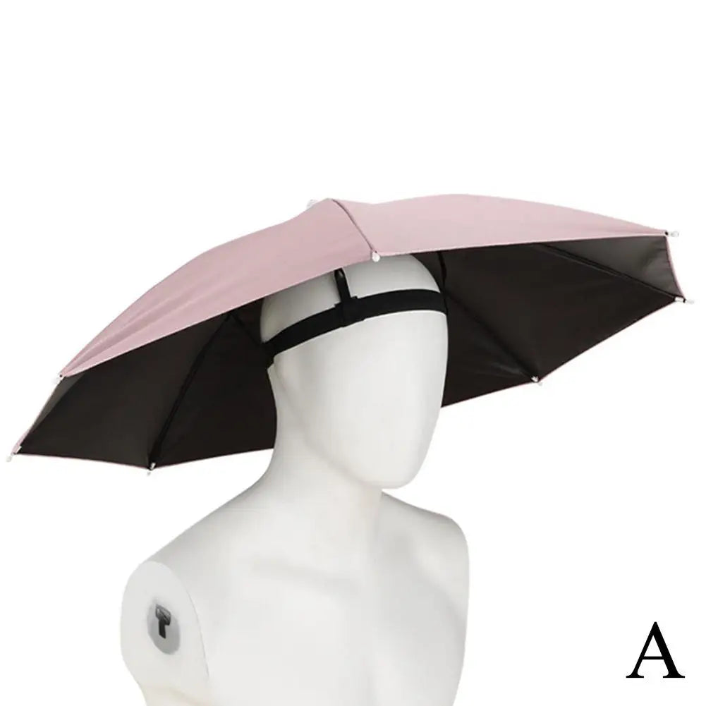 Outdoor Fishing Umbrella Hat Sun Shade Anti-UV Camping Fishing Headwear Cap Women Men Beach Headband Hat Portable Rain Hat