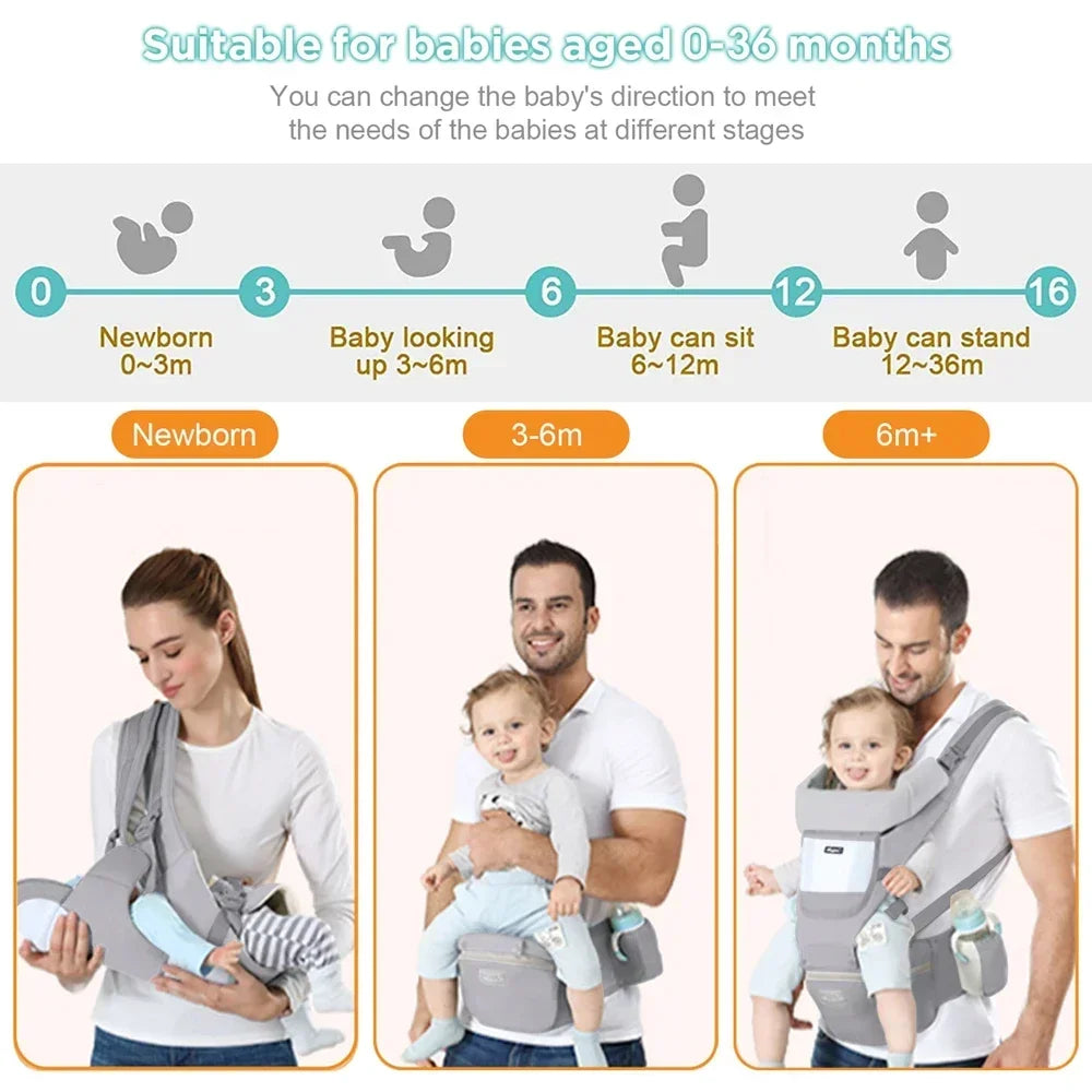 New Adjustable Ergonomic Baby Carrier Four Seasons Universal Baby Carrying Bag Waist Stool Strap Portable & Multifunctional