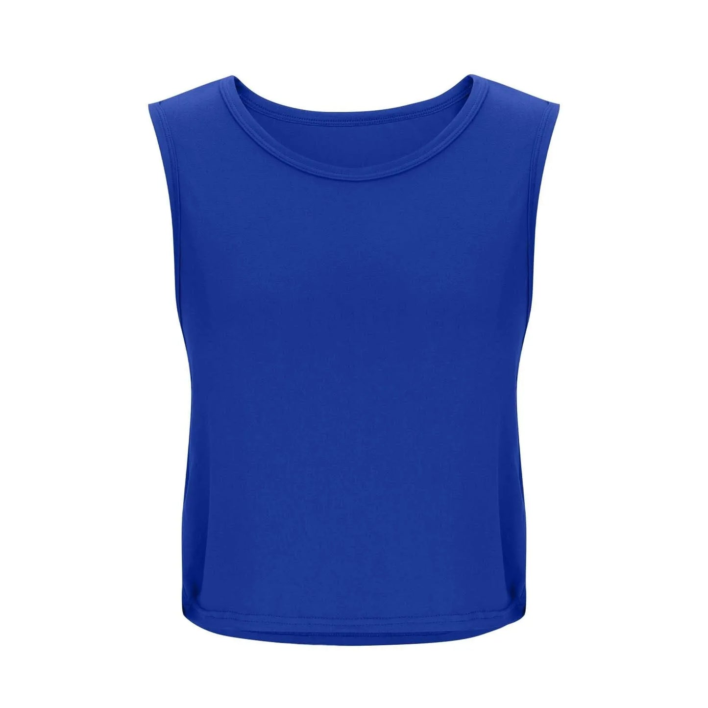 Women Sleeveless Yoga Tops Athletic Vest Breathable Blouse Cover Up Gym Workout Cool T-Shirt Running Short Tank Crop Top