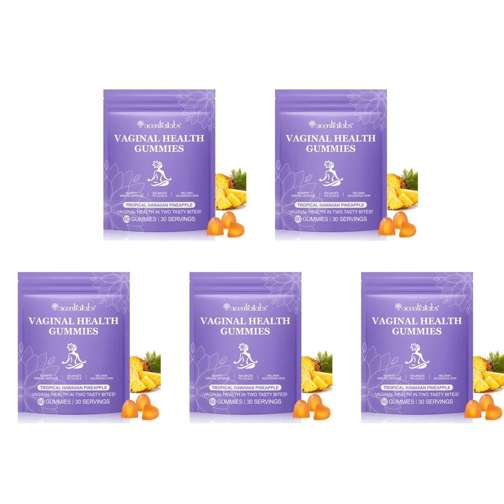 Acentiallabs Vaginal Health Gummies with Bacillus Coagulans and Vitamin C, Supports Immune Defense and PH Balance, 60 Gummies