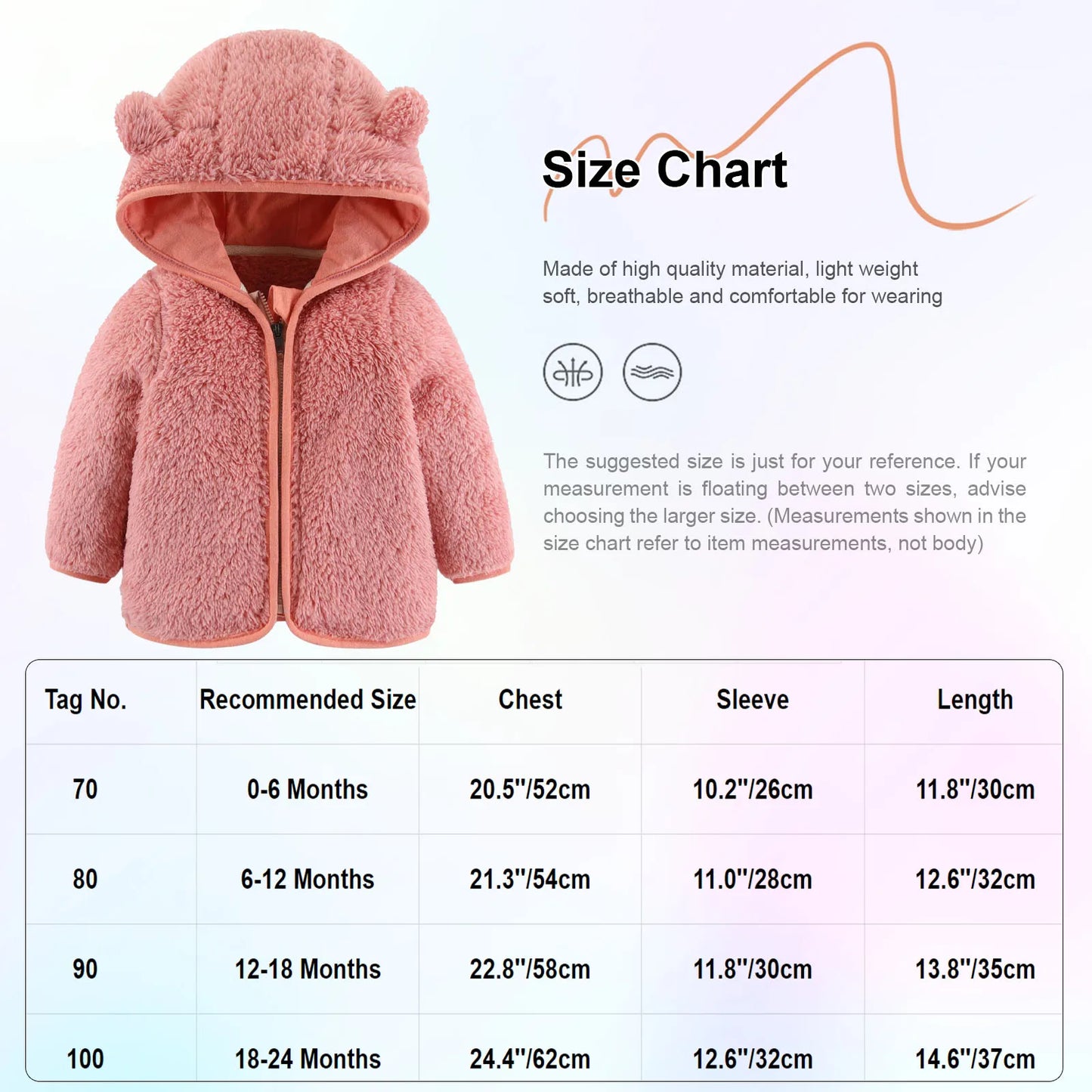 Chaqueta con capucha de lana para bebés recién nacidos, abrigo con orejas de oso y cremallera de manga larga, traje de nieve bonito, ropa de abrigo térmica para niños pequeños