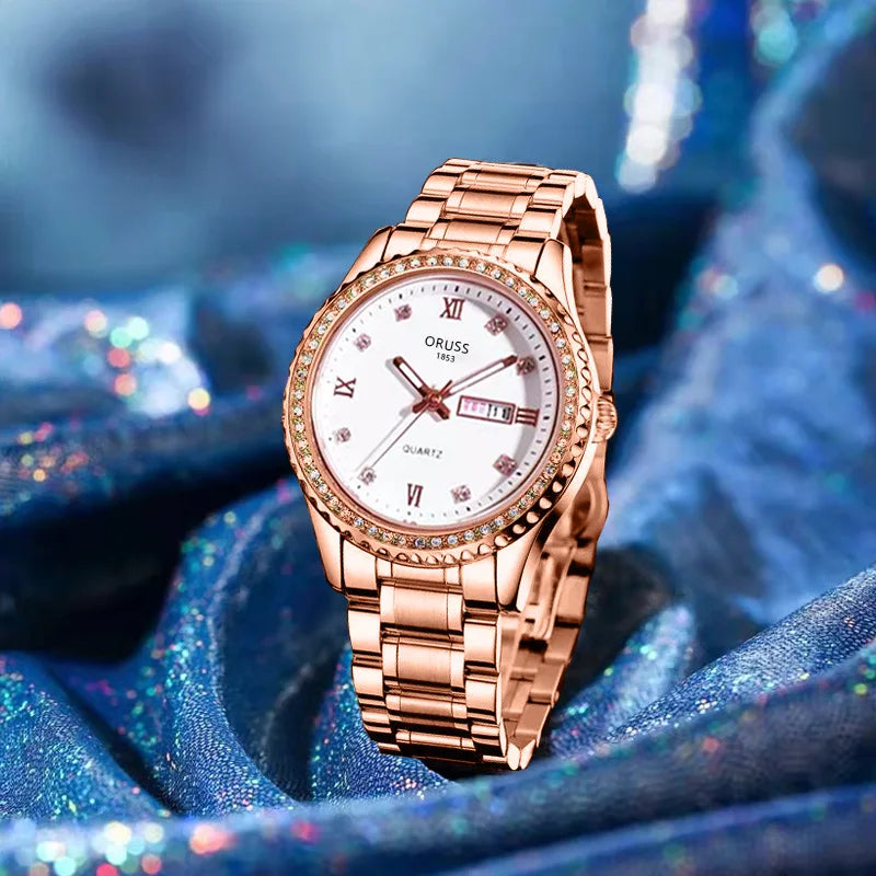 Women's Quartz Watch Luxury Minimalist Ladies Watch Precise Movement Luminous Hands Waterproof Design Niche Style Simple Elegant