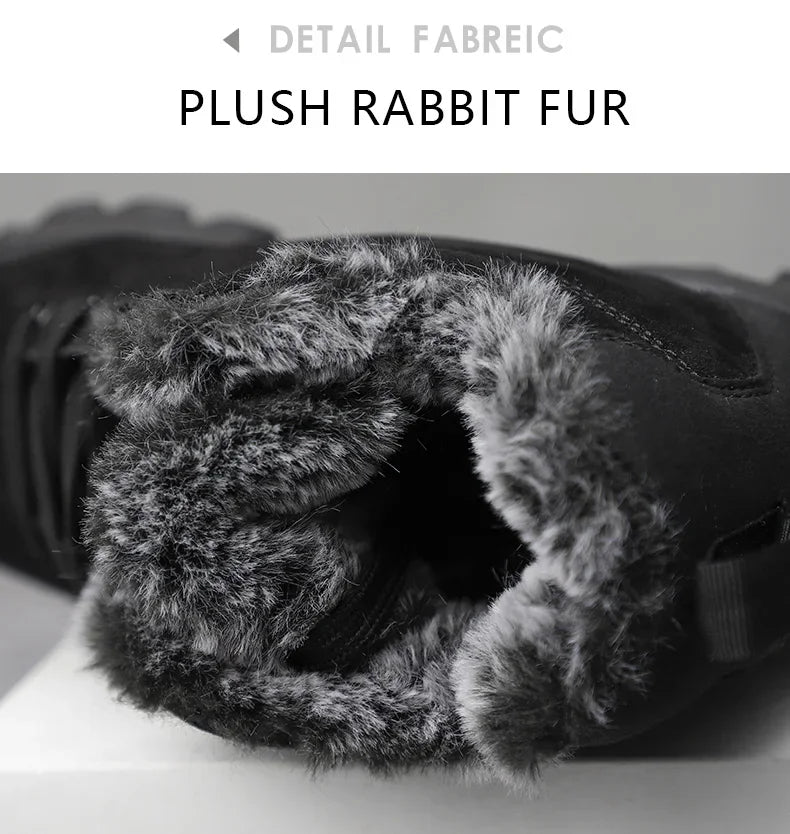 Men Winter Snow Boots with Fur Outdoor Sneakers Men Shoes 2023 New Male Warm Footwear Ankle Boots for Men Botines Botas Hombre