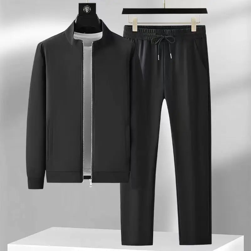 (jackets + trousers) 2025 spring fashion men jackets Man coats long sleeve men's casual jackets men A set of clothes size M-4XL
