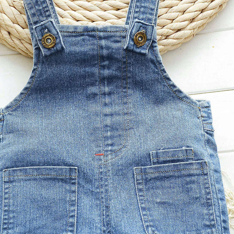 IENENS Boy Girl Overalls Toddler Clothes Child Jumpsuit Infant Denim Dungarees  Spring Autumn Baby Soft Jeans