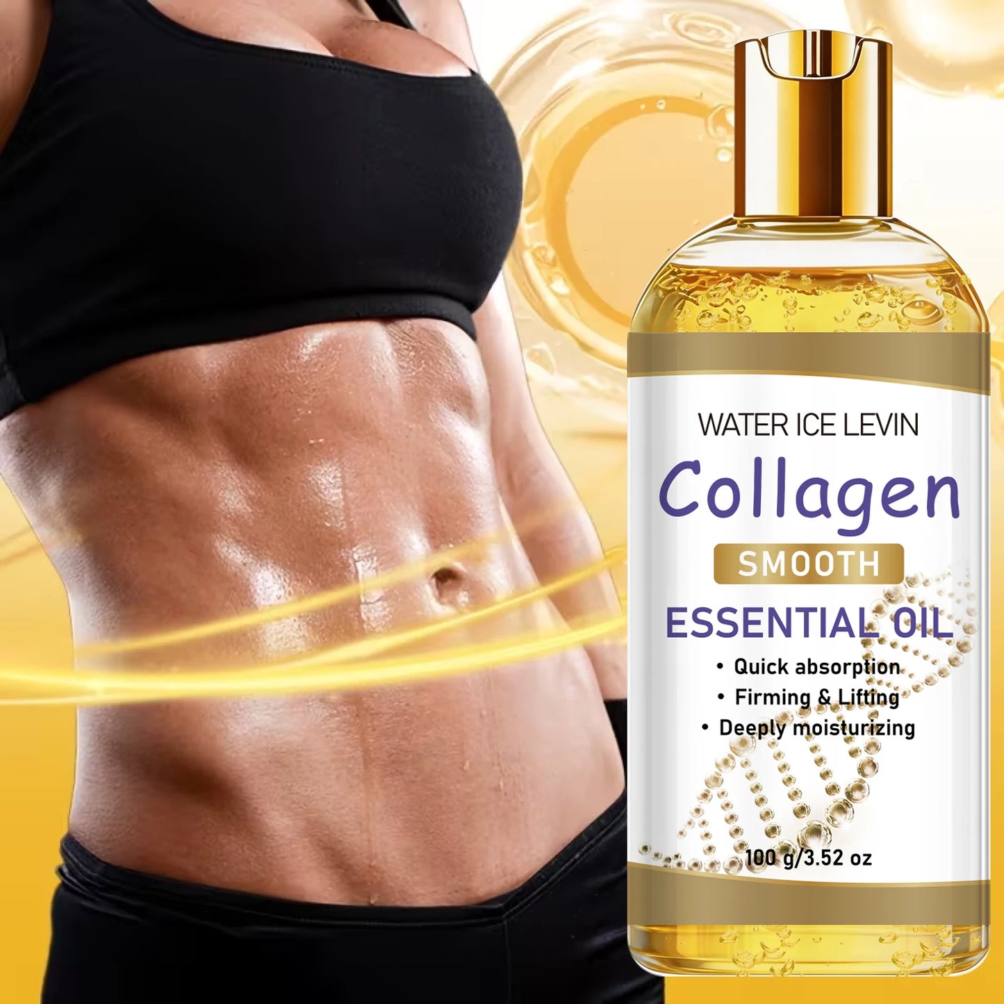 Collagen Essential Body Oil, Quick Absorption Moisturizing & Firming for Smooth Skin