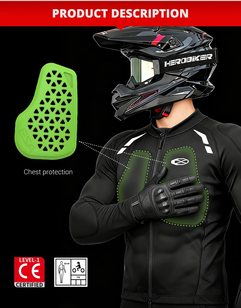 Men's Motorcycle Jacket Breathable Motorbike Riding Jackets Built-in Protective Gear Four Seasons Motocross Clothing Anti-fall
