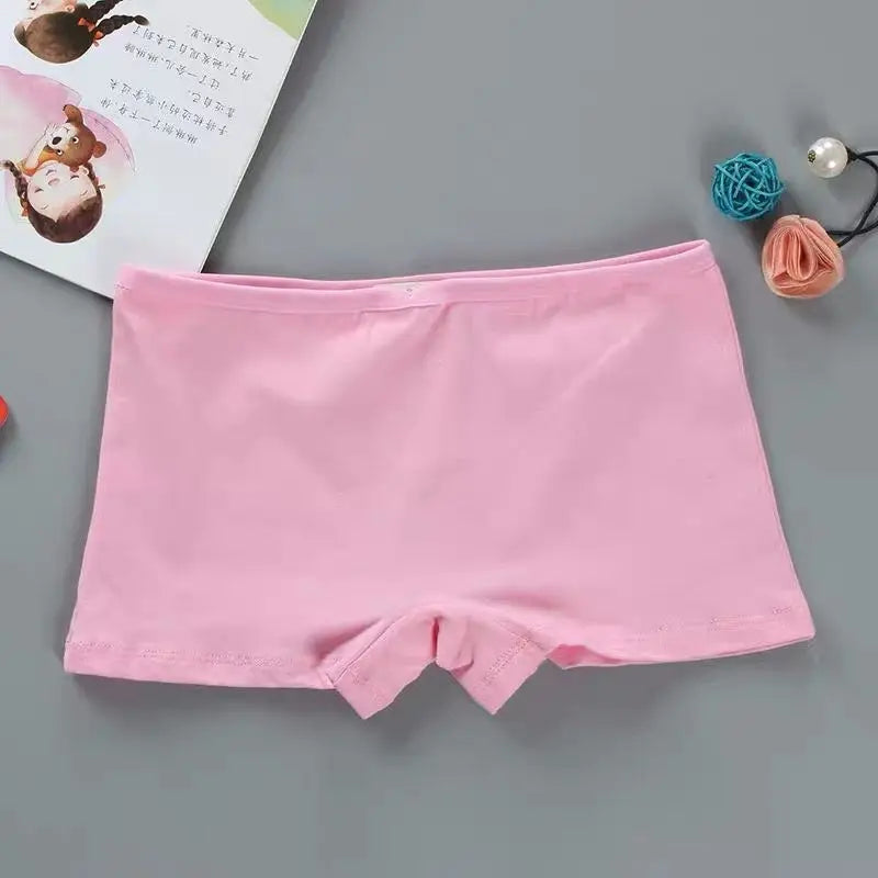 3 piezas de ropa interior para chica de secundaria, pantalones Boxer, pantalones de algodón puro, Color sólido, ropa interior transpirable para estudiantes de 8 a 14 años