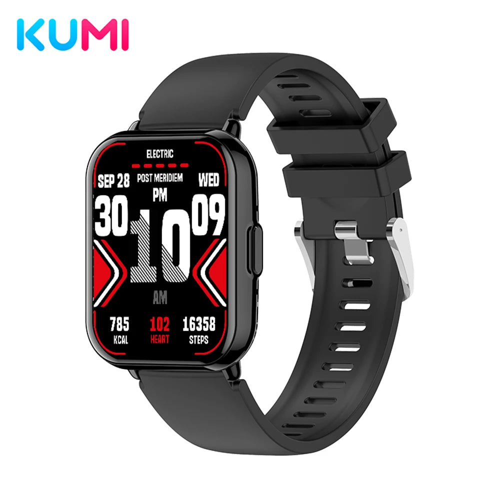 KUMI M2 Smart Watch 1.83" HD Screen ChatGPT 100+ AI Watch Faces Bluetooth Calling 100+ Sports Modes Health Monitoring 2ATM