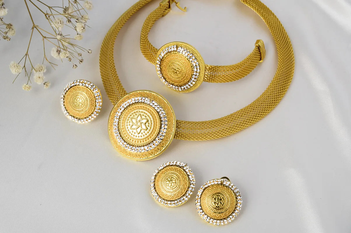 ZEADear Jewelry Sets Egg Shape Bridal Wedding Earrings Necklace Bracelet Ring Gold Plated Anniversary Jewellery Wholesale Gift