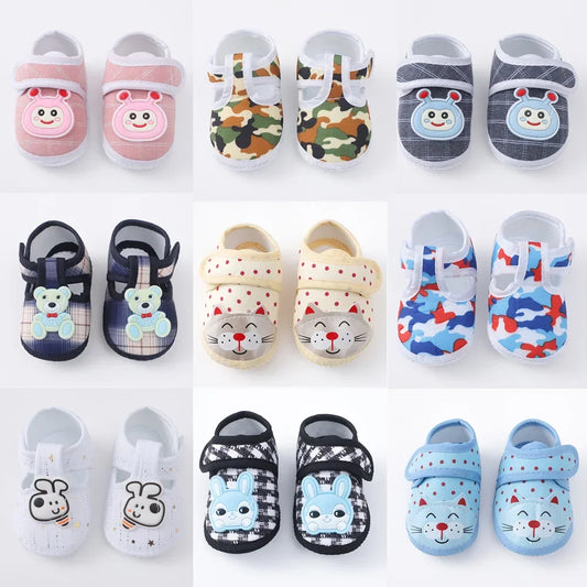 Baby Girl Shoes First Walkers Cartoon Newborn Baby Shoes Princess Infant Toddler Baby Shoes for Boys Flats Soft Prewalkers