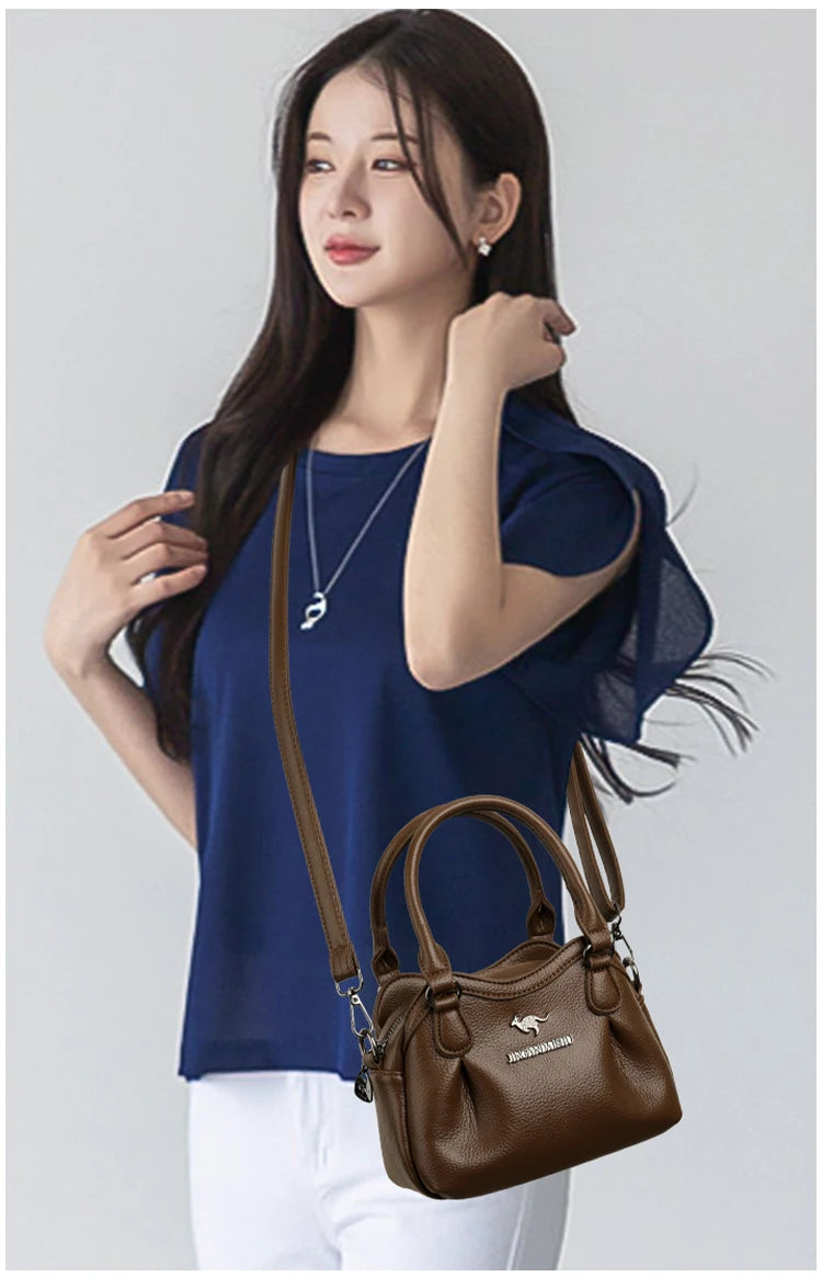 Luxury Women's Tote PU Leather Soft Crossbody Bags Women Designer Handbags High Quality Large Casual Female Messenger Sac